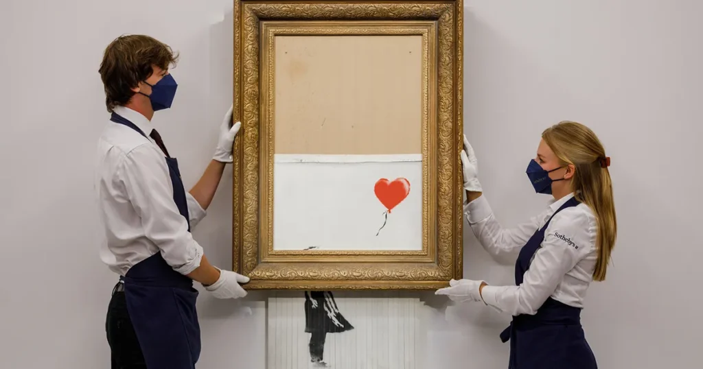 Banksy Girl with Balloon - Love is in the Bin