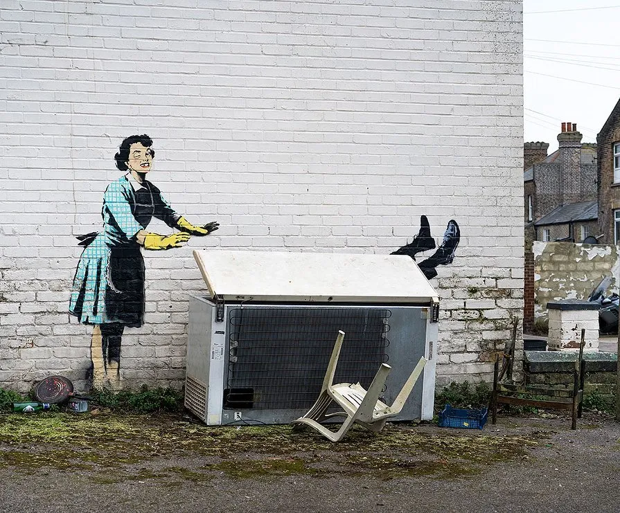 La technique de prédilection de Banksy est le pochoir (stencil art)